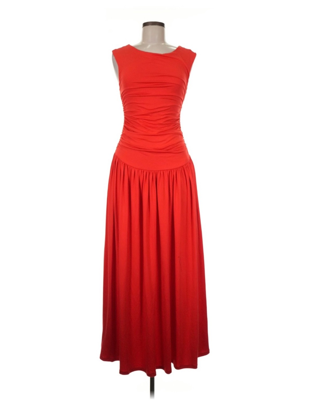 By Together Red Ruched Bodice Maxi Dress